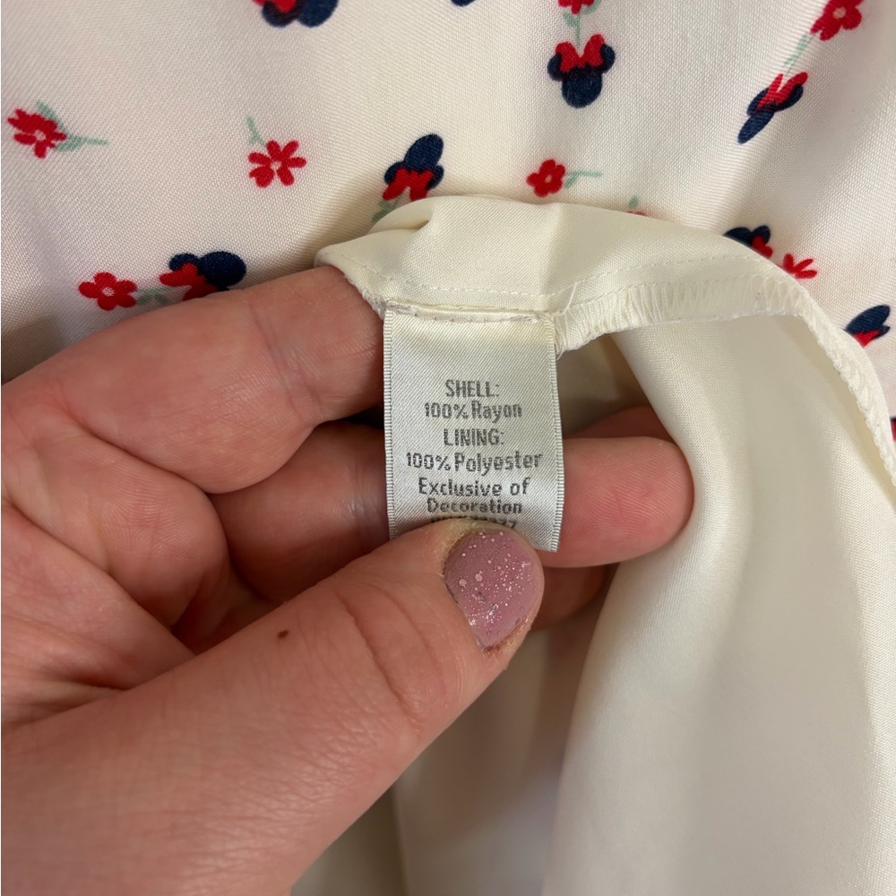 Disneys Lauren Conrad  Minnie Mouse women’s Cream fit & flare dress size 6 - Picture 10 of 10